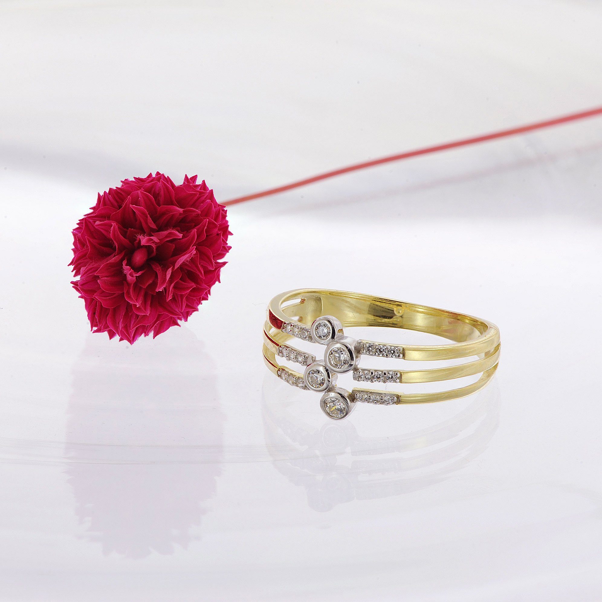 Glizz Goldring Gold 333/8K Bicolor mit günstig online kaufen