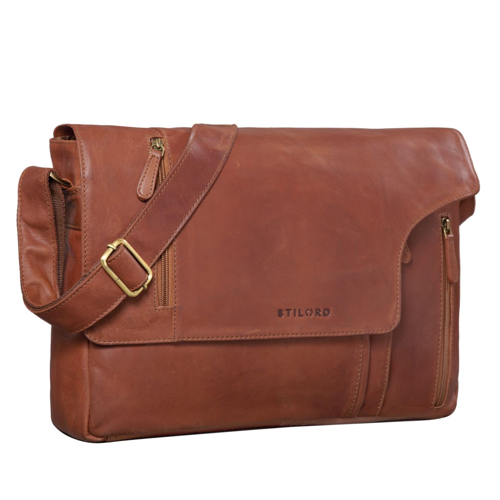 STILORD Schultertasche "Enrico" Lederumhängetasche Herren Vintage