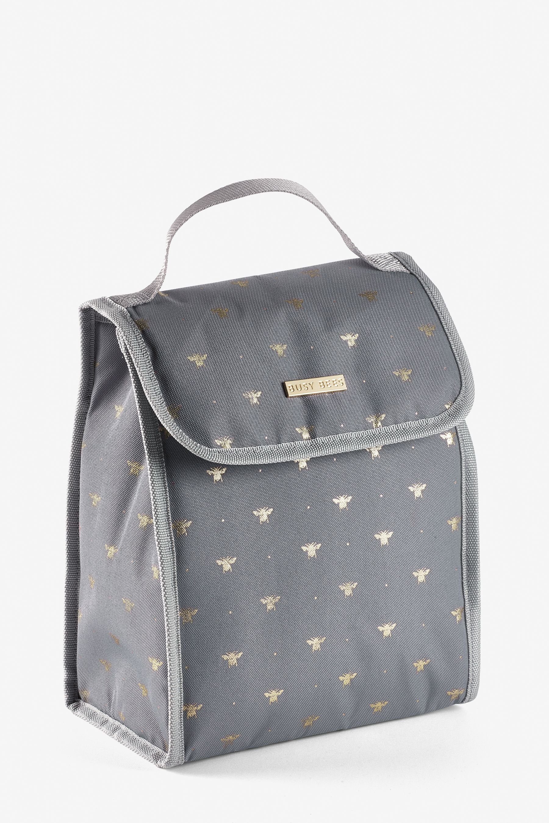 Next Lunchbox Lunchbeutel mit Bienen-Print, Polyester, Metall, (1-tlg)