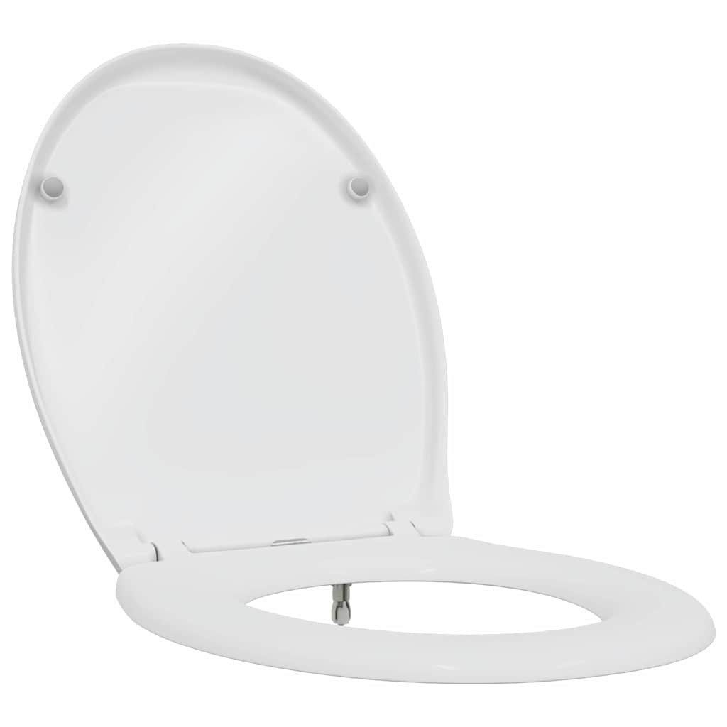 vidaXL WC-Sitz Toilettensitz Weiß 47 x 37 x 4 cm Duroplast (1-St)