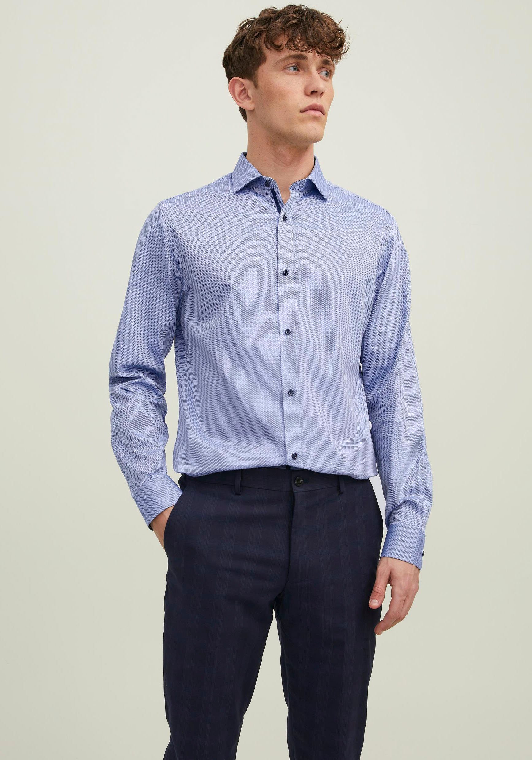 Jack & Jones Businesshemd JJ JPRBLAROYAL DETAIL SHIRT Chambray Blue | Businesshemden