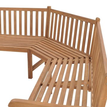 vidaXL Gartenbank Garten-Eckbank 185x185x90 cm Massivholz Teak (1-St)