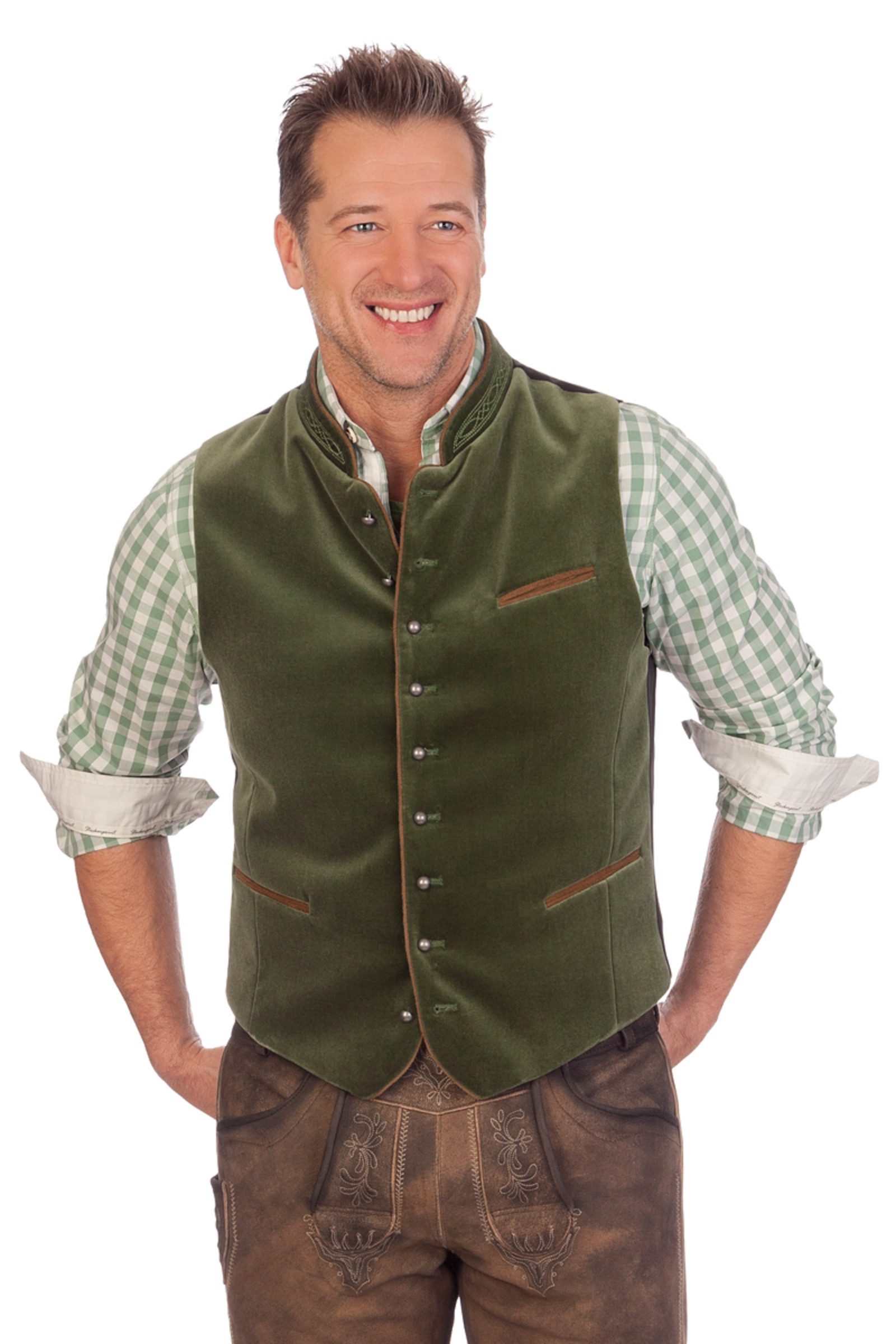 Stockerpoint Trachtenweste Trachtenweste - RICARDO - stein, moos günstig online kaufen