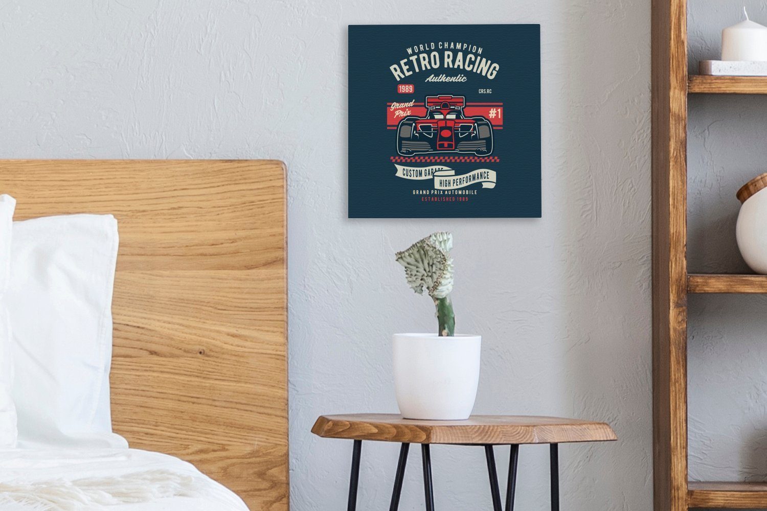 Wohnzimmer OneMillionCanvasses® (1 Leinwandbild St), - Rennstrecke Leinwand - Bilder für Oldtimer, Auto Schlafzimmer