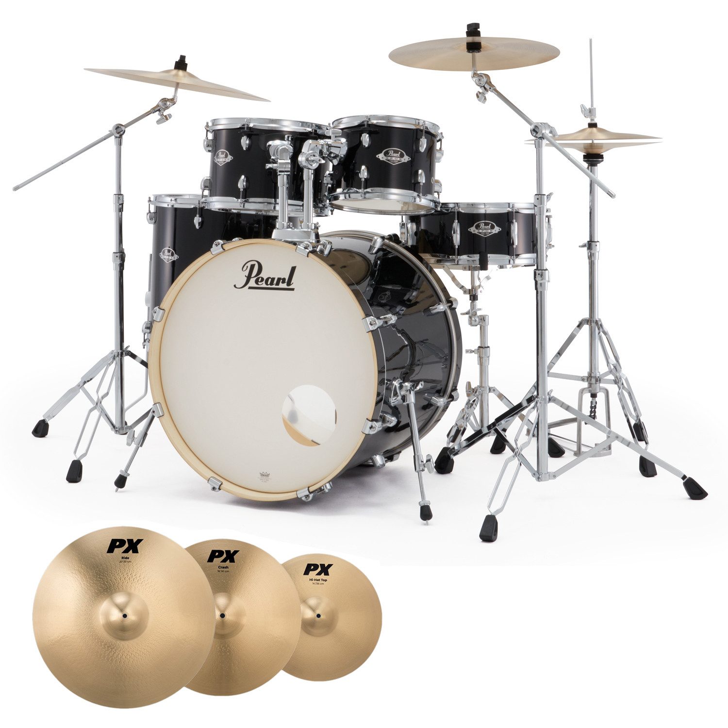 Pearl Drums Schlagzeug Pearl Export EXX725Z-C31 Schlagzeug mit Becken Set,Anfänger, Fortgeschrittene, Komplettset, Schlagzeug-Set