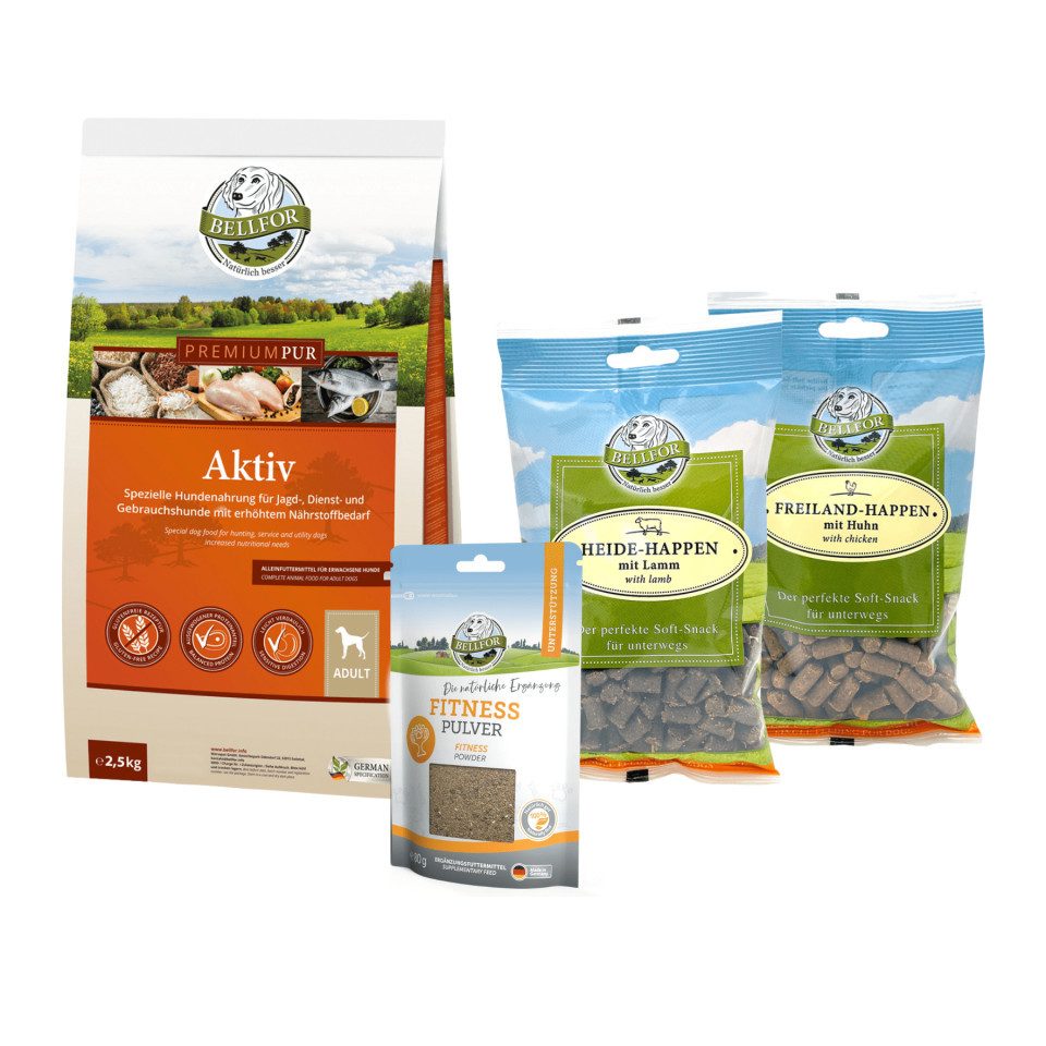 Bellfor Bellfor Futterset für körperlich aktive Hunde - Premium PUR Aktiv + Fi, für: Hunde