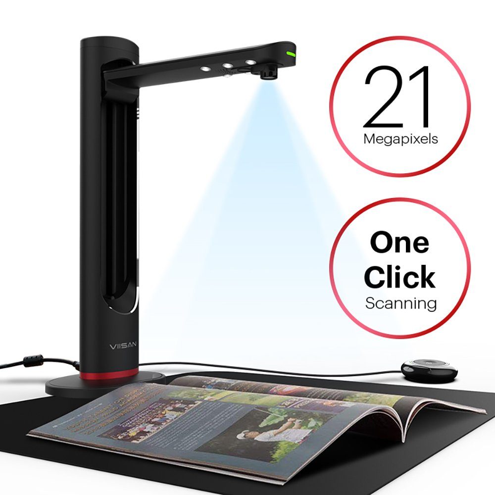 Viisan Hochauflösender Fotoscanner, Buchscanner Dokumentenscanner
