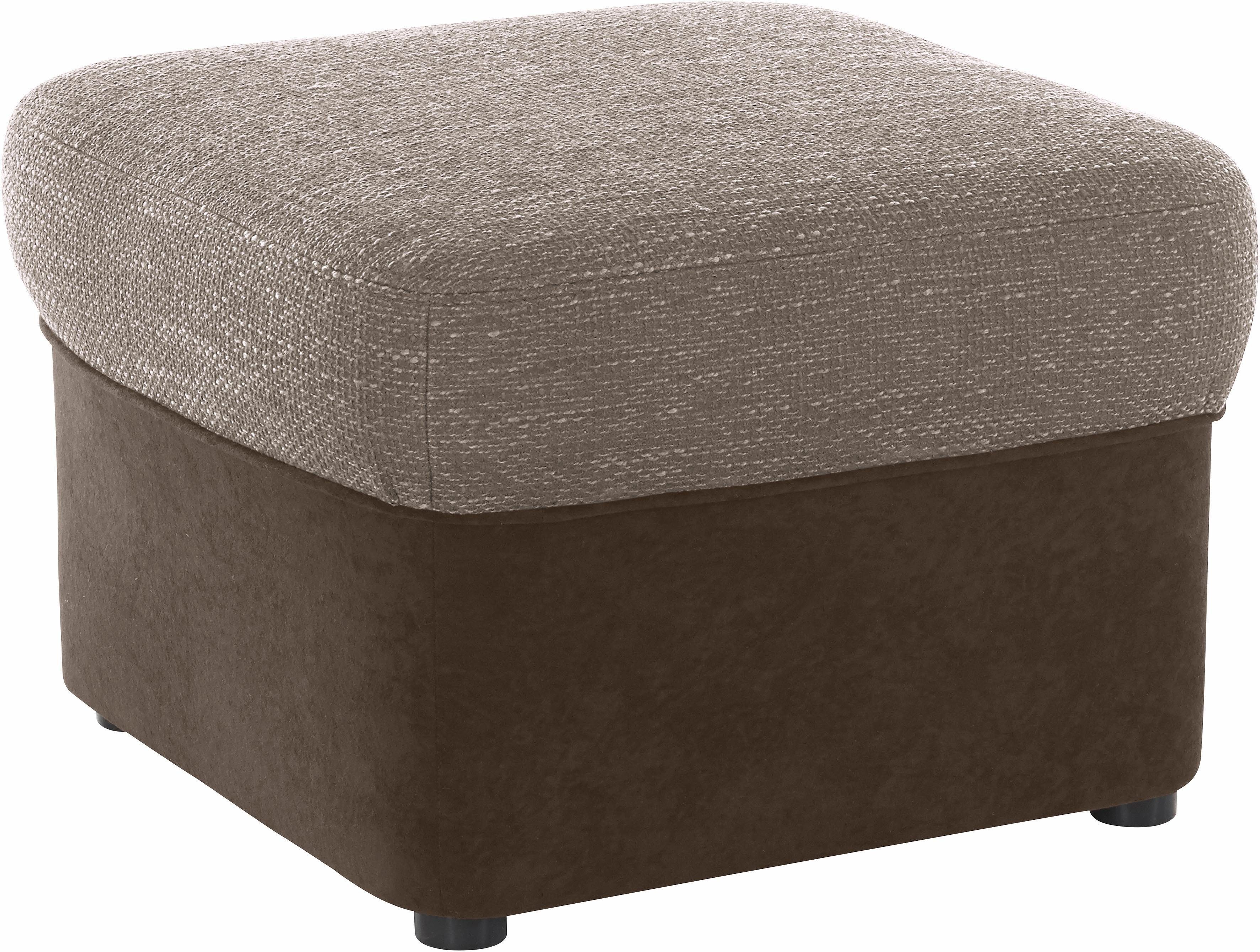 DOMO collection Polsterhocker SARAFINA 61x61 cm, hochwertig und komfortabel