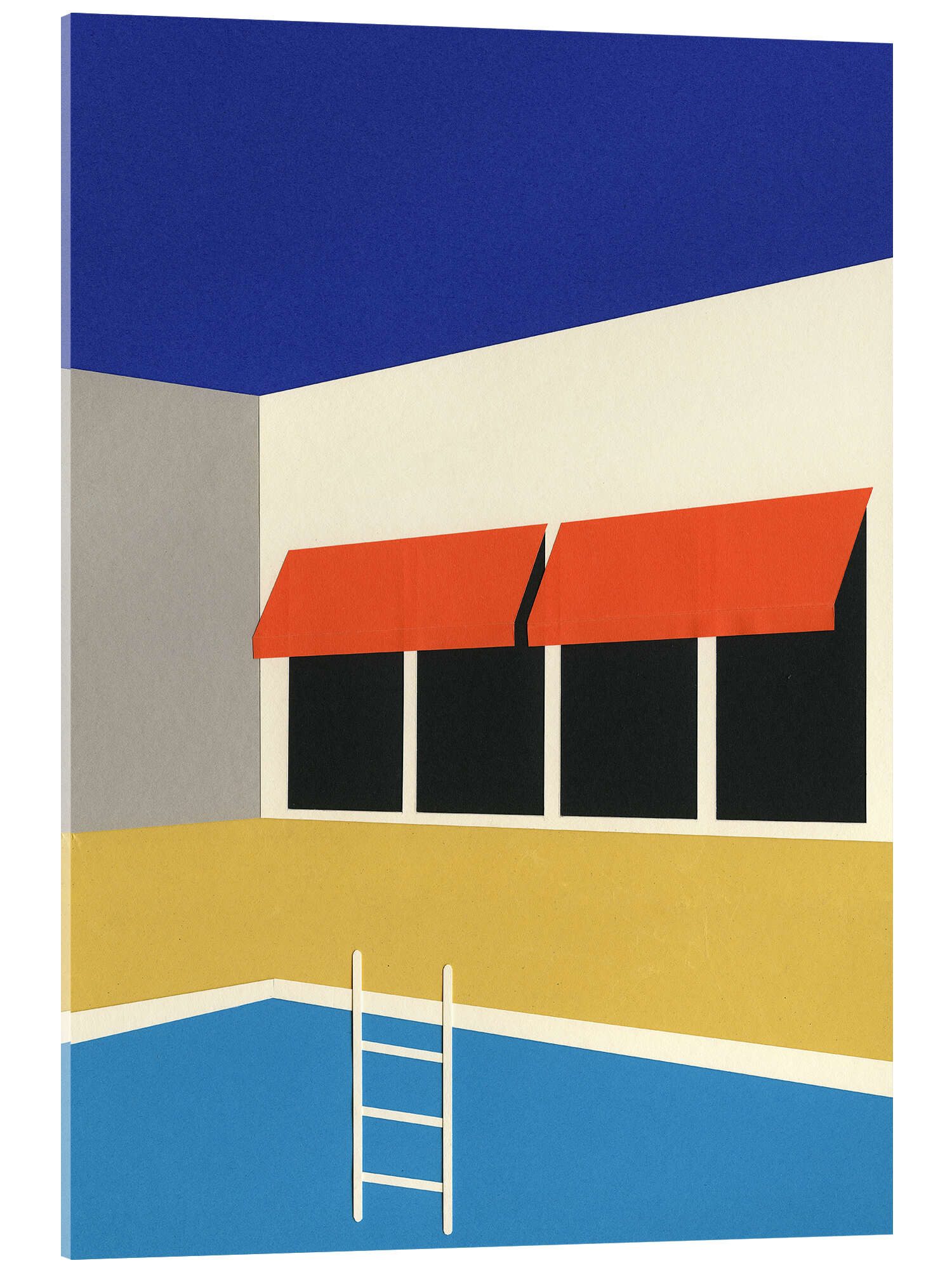 Posterlounge Wandbild Haus mit Pool in Palm Springs, Rosi Feist, erhältlich als Poster, Leinwandbild, Wandsticker oder Acrylglasbild