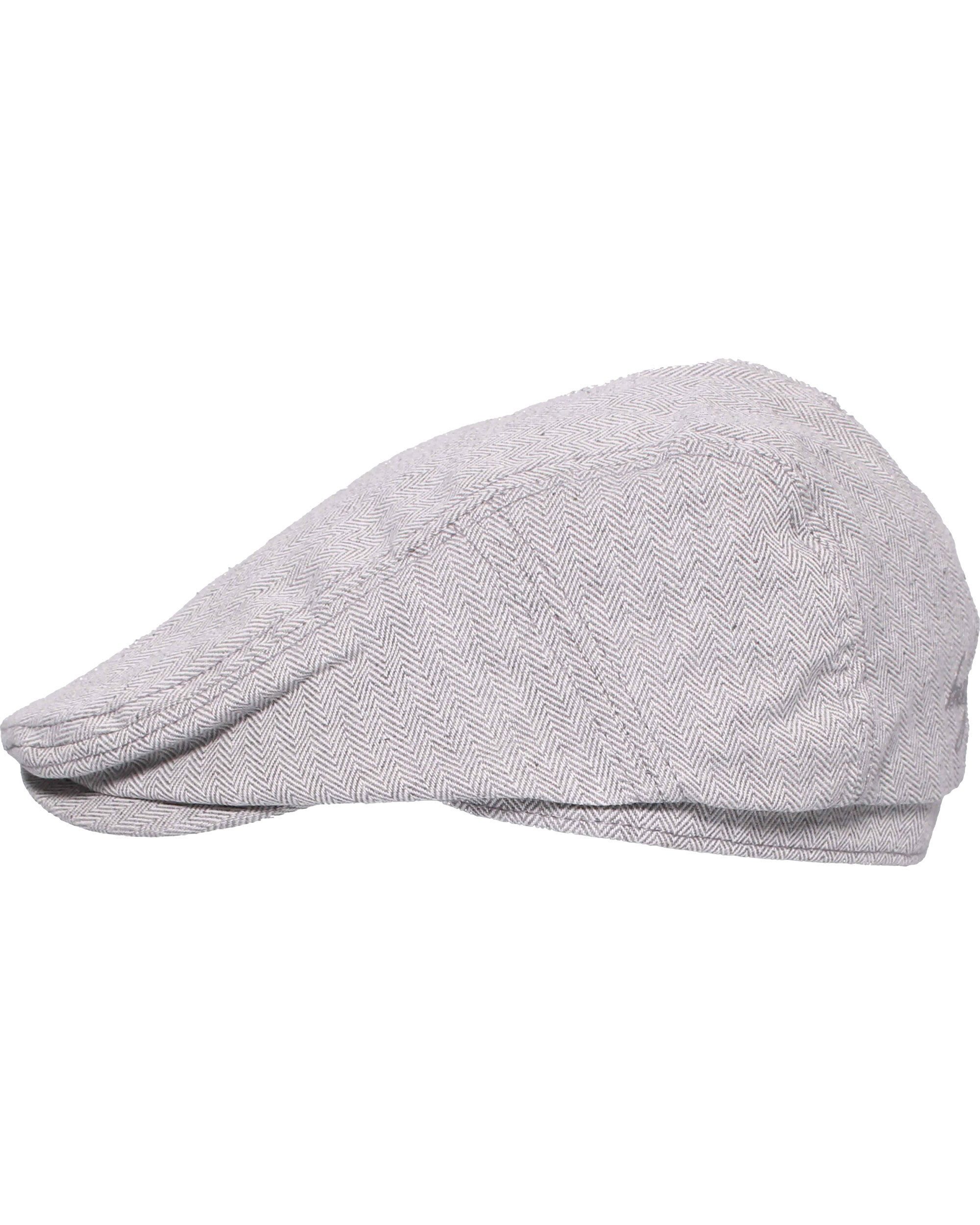 bugatti Flat Cap Flatcap mit Fischgrät-Design und bugatti-Stickerei