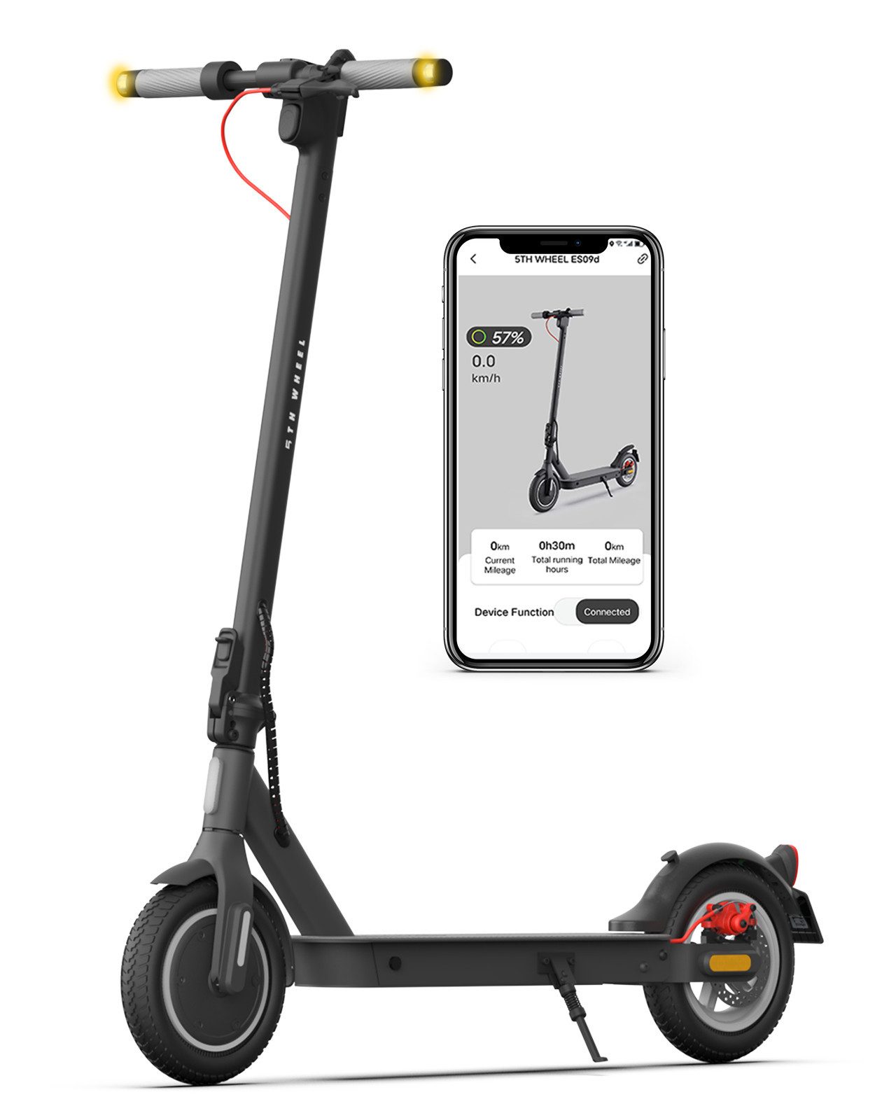 5TH WHEEL E-Scooter mit Straßenzulassung(ABE), 10 Zoll Elektroroller, 500W Motor, 20km/h, 350 W, mit Straßenzulassung