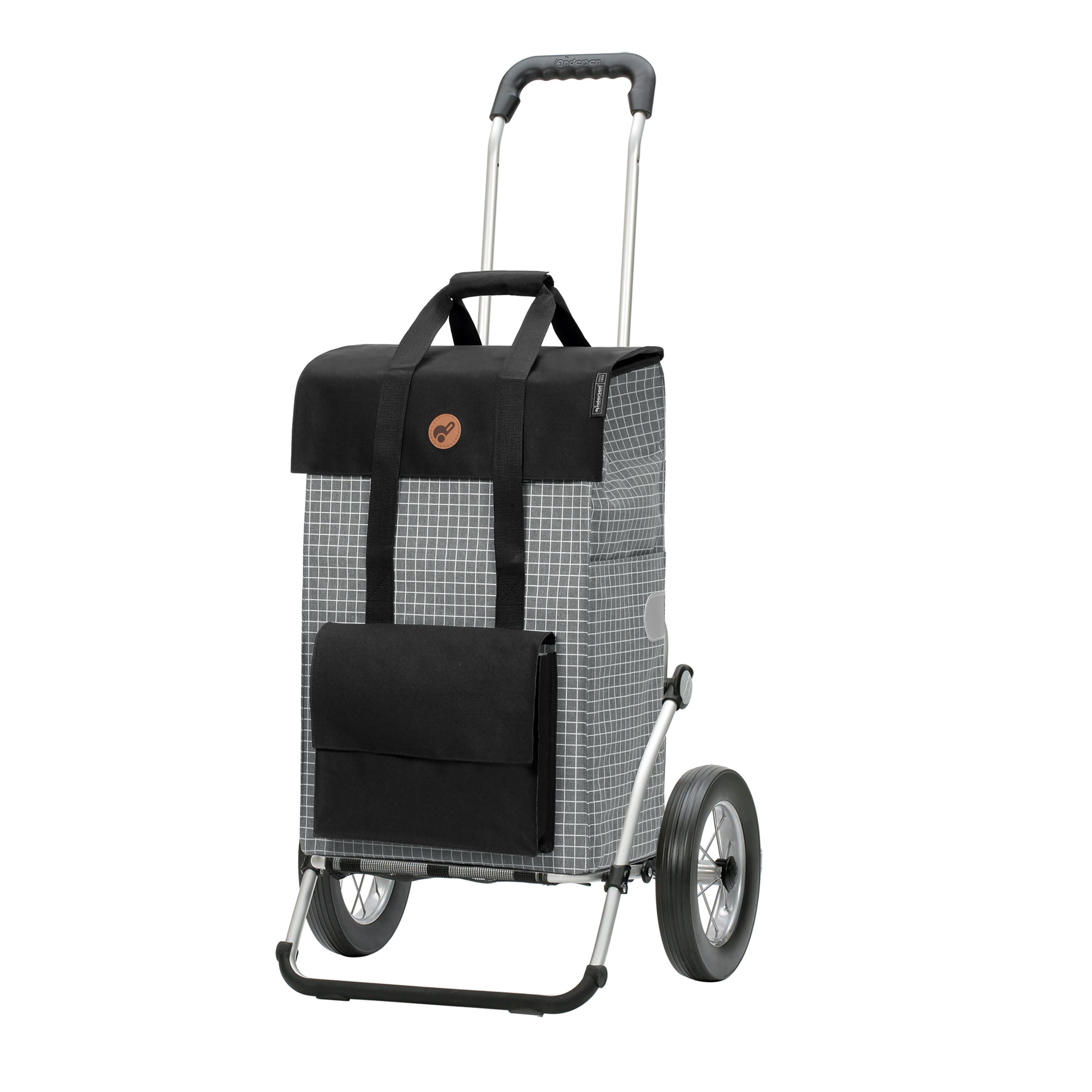 Andersen Einkaufstrolley Royal Shopper Hedda grau, klappbare Ladefläche, belastbar bis 50kg, wasserabweisend