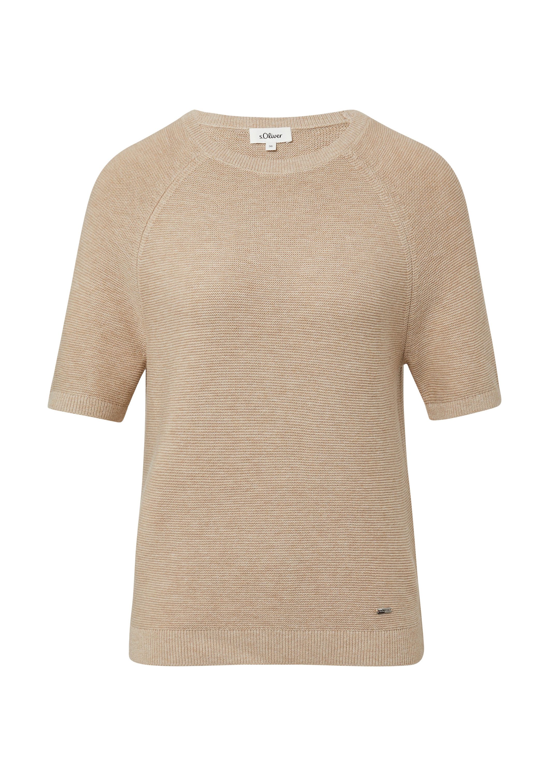 s.Oliver Kurzarmpullover Strickpullover (1-tlg) günstig online kaufen