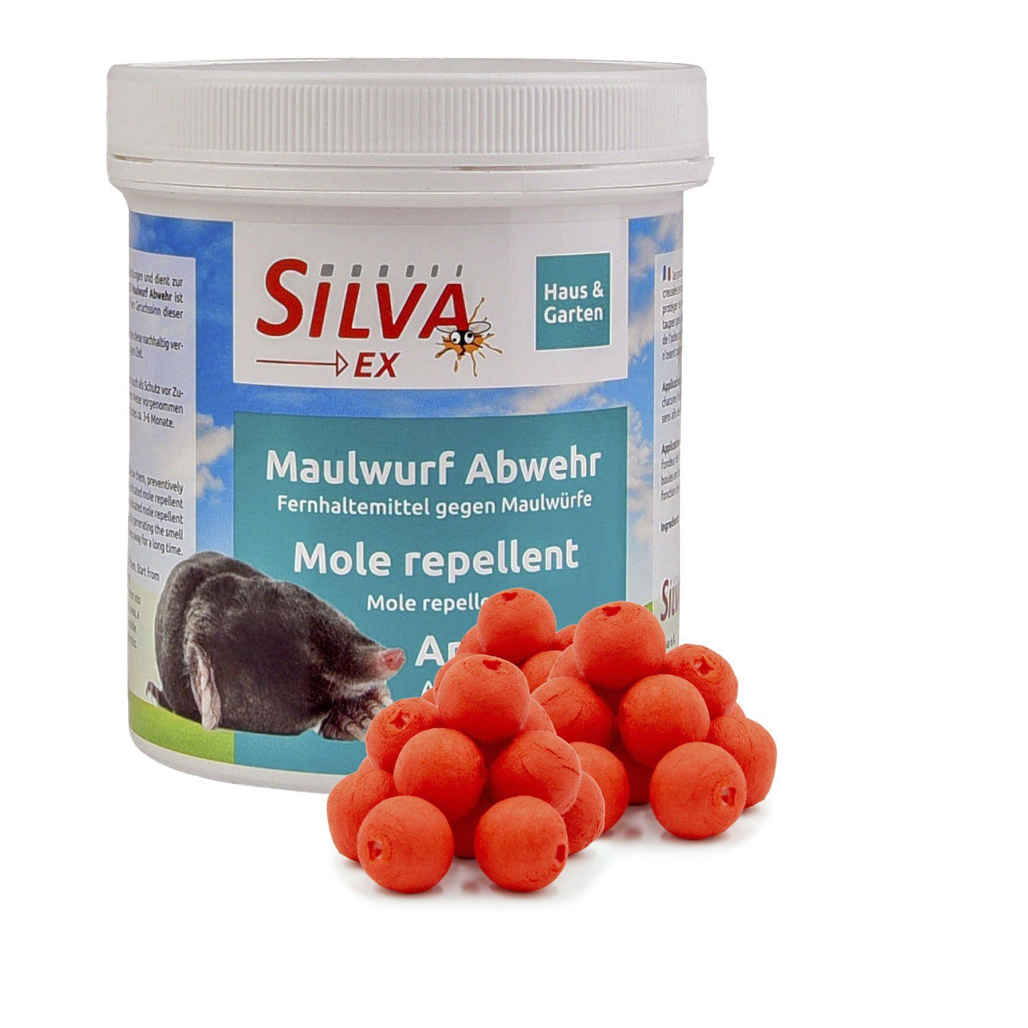 Silva Haus & Garten Vergrämungsmittel Silva Ex Maulwurf Abwehr, Packung, 100-St.