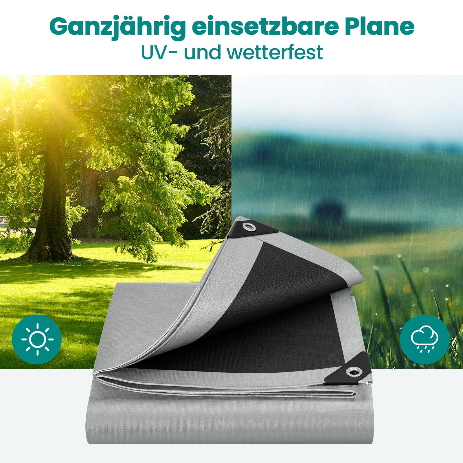 Woltu Schutzplane, Abdeckplane wasserdicht, mit Ösen, günstig online kaufen