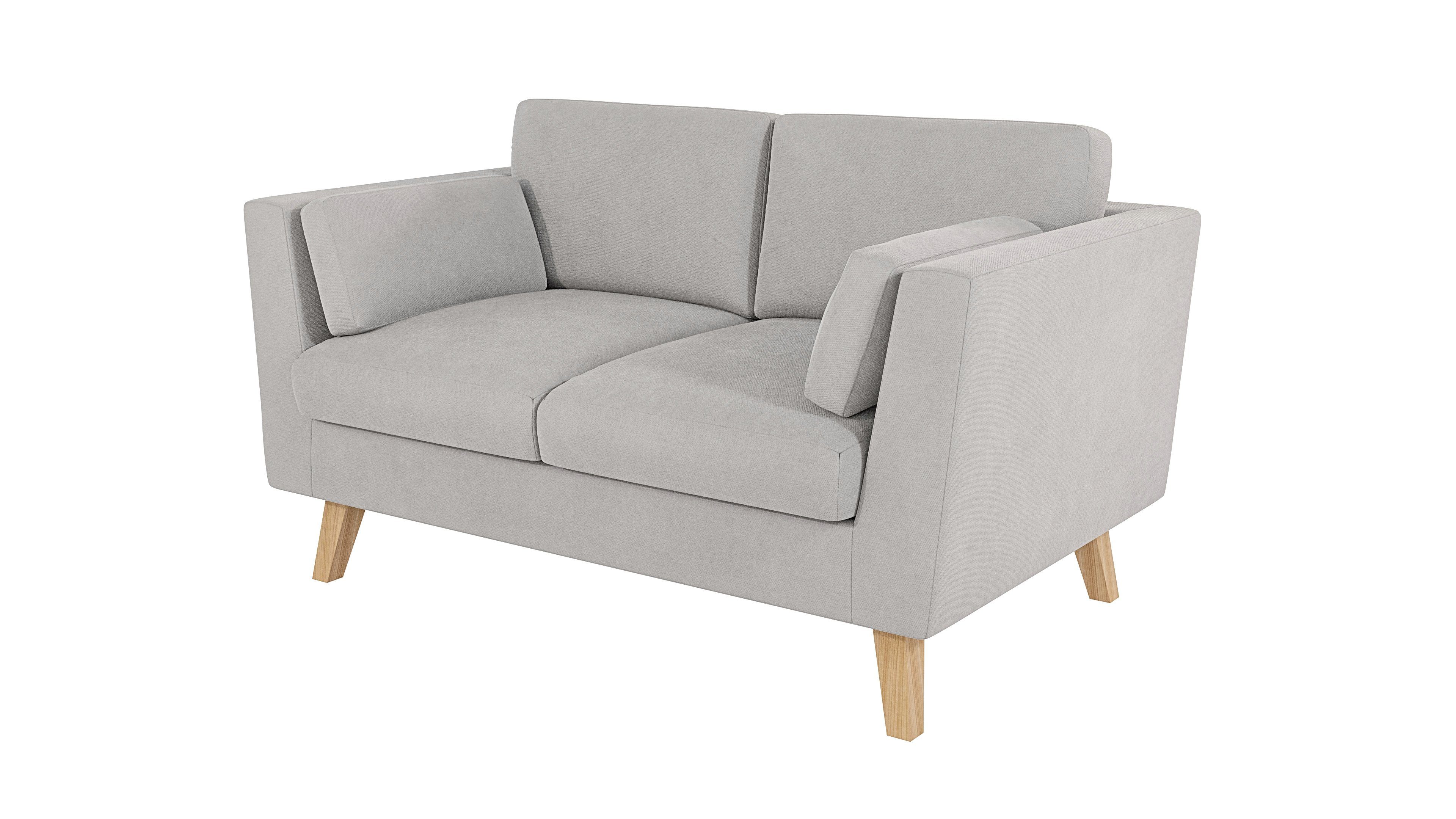 skandinavischen Angeles im Design, Wellenfederung Silber mit 2-Sitzer Möbel Sofa S-Style