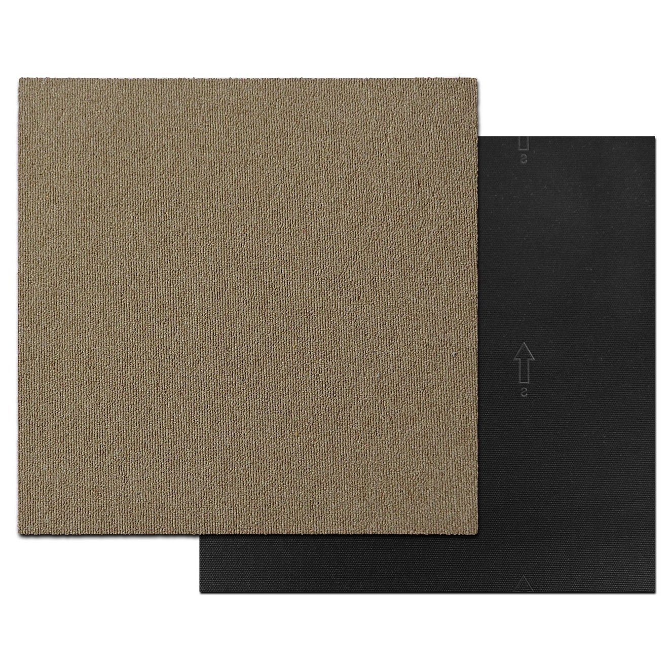 Karat Teppichfliese Monaco, Fliese, Bodenschutz, 6 verschiedene Farben, 50x50 cm, Quadratisch, Höhe: 6 mm, Selbstliegend. € 6,99