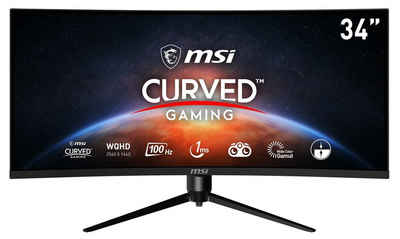 MSI MSI Optix MAG342CQPVDE Gaming-LED-Monitor (3.440 x 1.440 Pixel (21:9), 1 ms Reaktionszeit, 100 Hz, VA Panel)