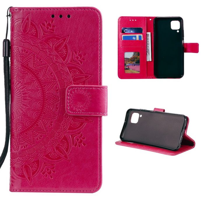 CoverKingz Handyhülle Hülle für Samsung Galaxy A22 4G Flip Case Cover Handy Tasche Etui 16 5 cm (6 5 Zoll) Handyhülle Schutzhülle mit Kartenfach Schutztasche Motiv Mandala