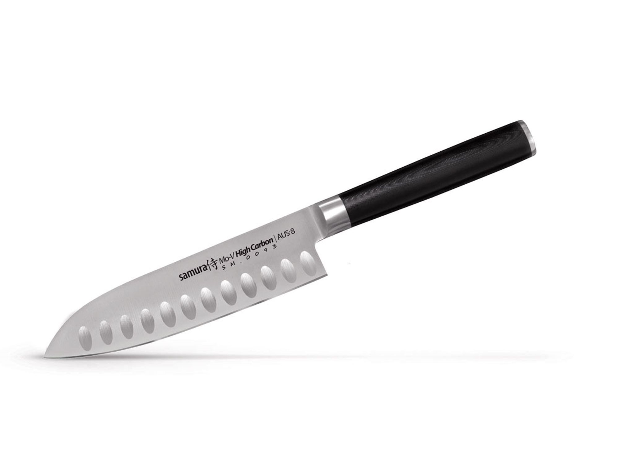 Samura Kochmesser Samura Mo-V kleines Santoku mit Kullen 13,8 cm SM-0093