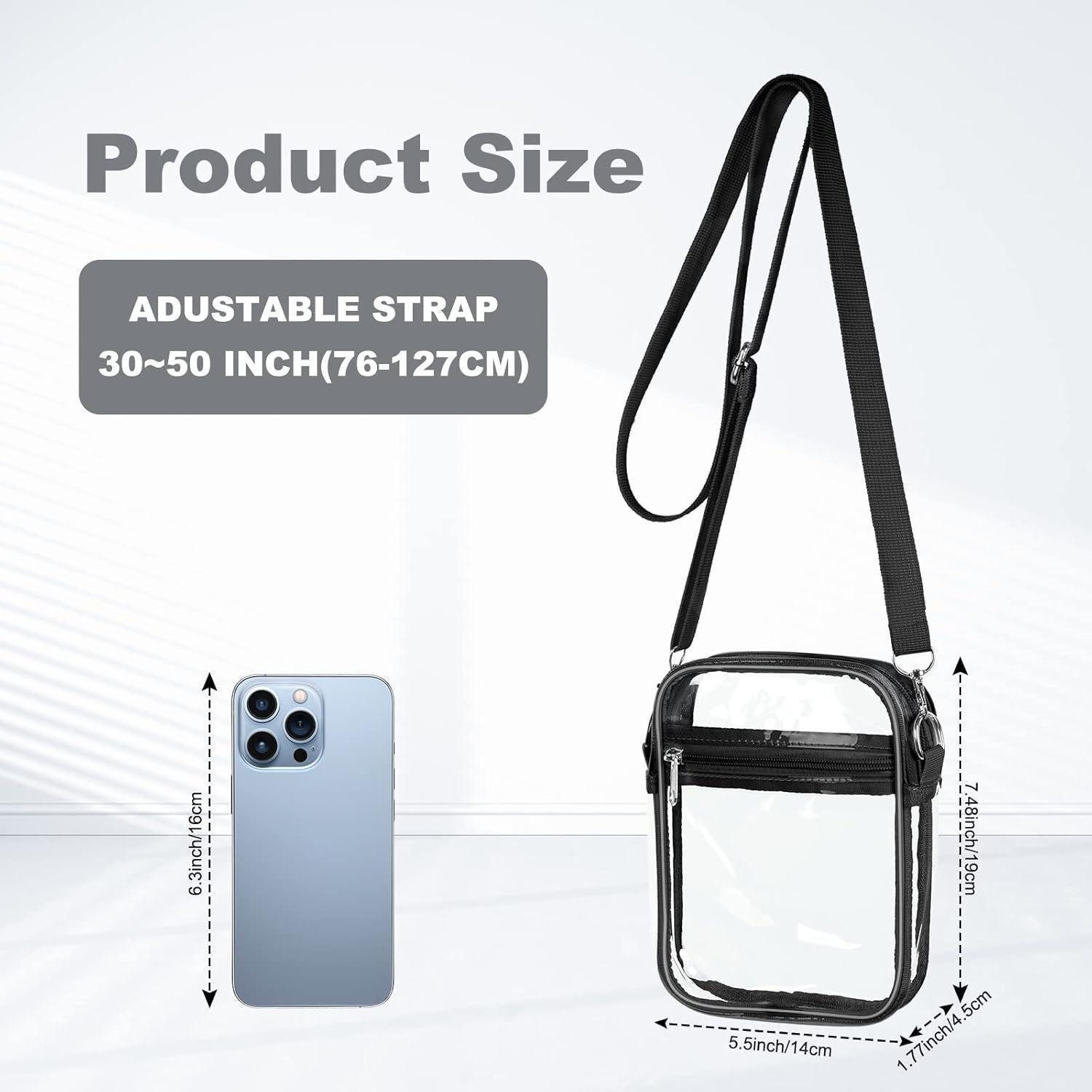 LuxusKollektion Umhängetasche Transparente Umhängetasche mit Verstellbarem günstig online kaufen