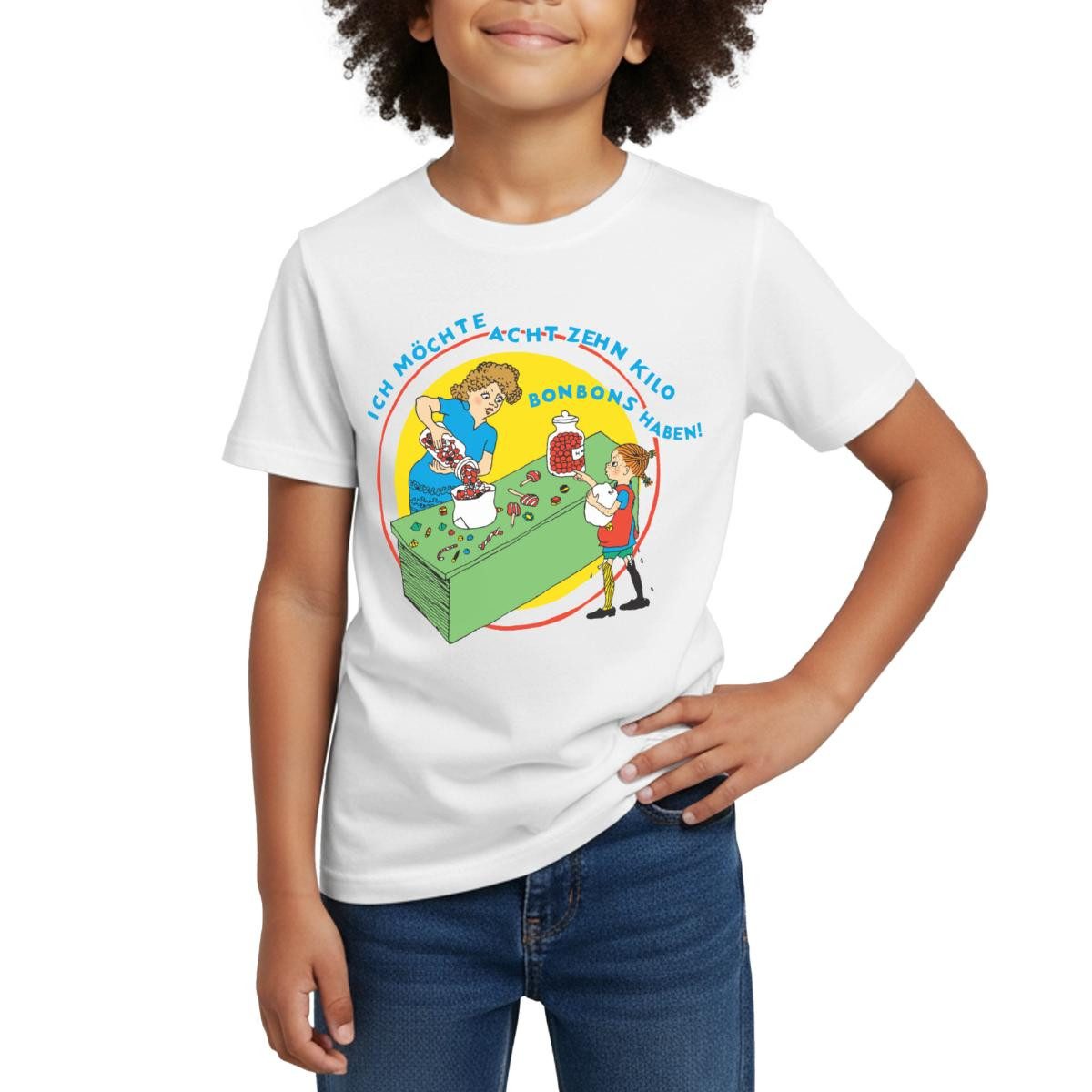 Spreadshirt T-Shirt Pippi Langstrumpf Kauft Bonbons Zitat Kinder T-Shirt (1-tlg)