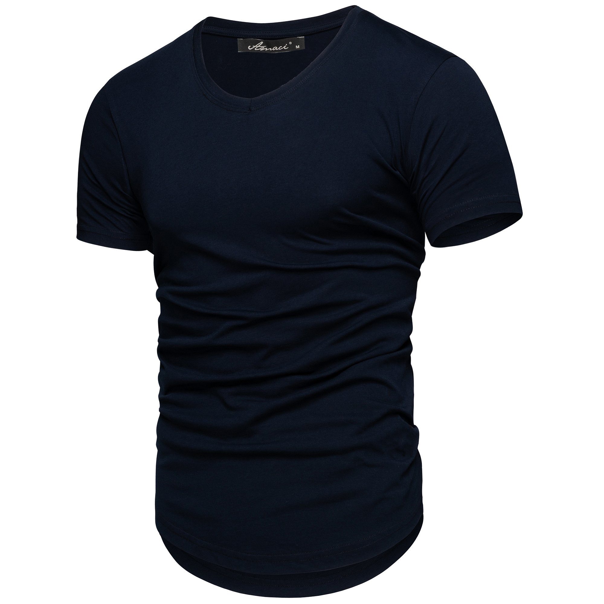 Amaci&Sons T-Shirt BELLEVUE Basic Oversize T-Shirt mit V-Ausschnitt Herren günstig online kaufen