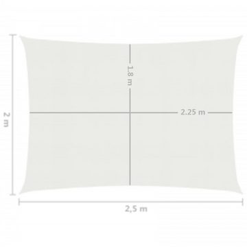 vidaXL Balkonsichtschutz Sonnensegel 160 g/m² Weiß 2x2,5 m HDPE