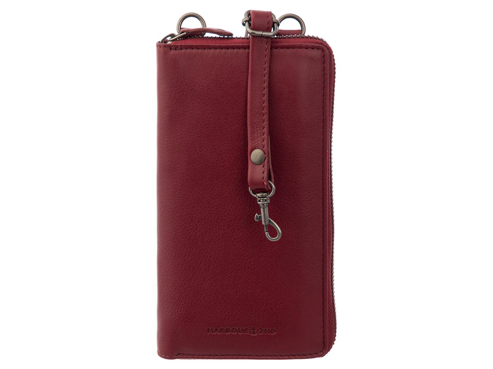 HARBOUR 2nd Schultertasche Pamela Mobilebag-Style Leder Handytasche/Geldbörse (1 Stück, 1-tlg., B/H/T)ca. 11/19,5/3 cm), Leder