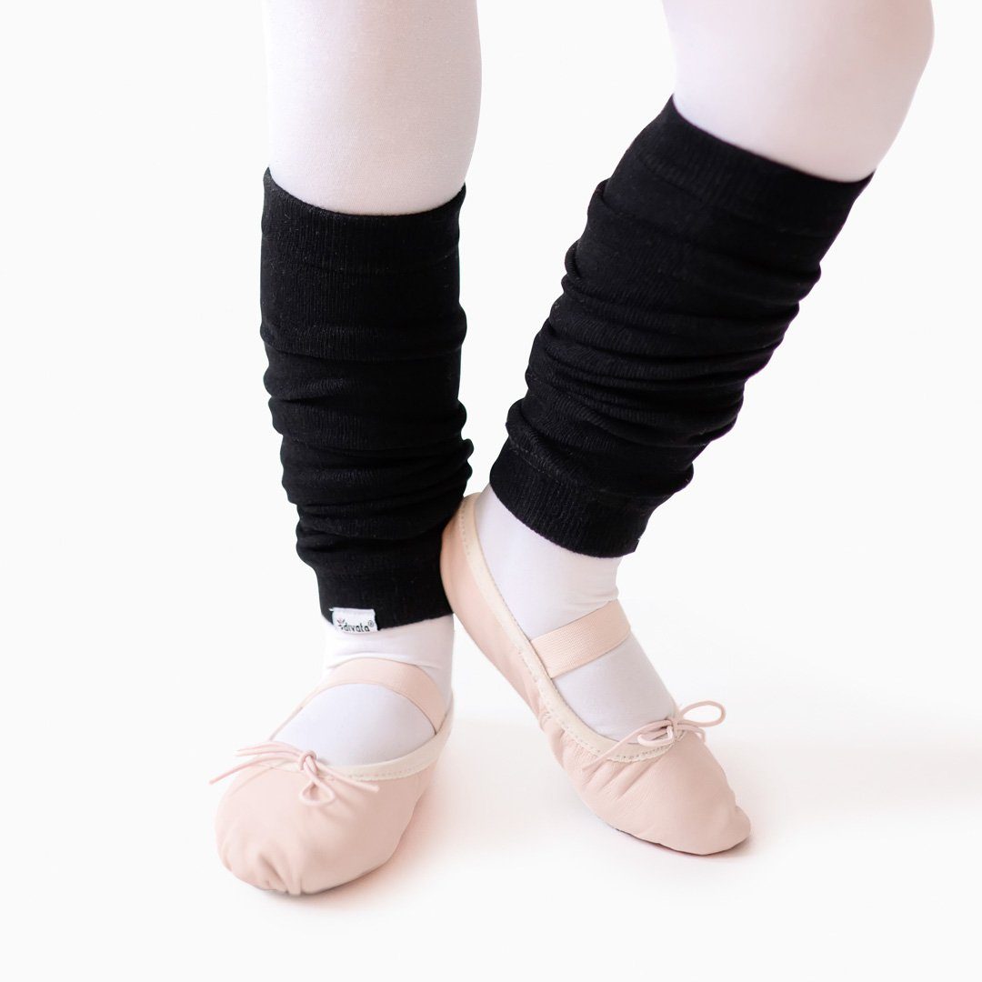 Kinder Tanzstulpen, Babystulpen Schwarz Stulpen Ballett divata Fersenloch Beinstulpen ohne -