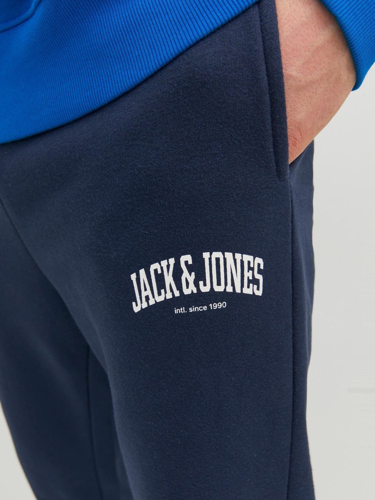 Jogger Sport Print Jogginghose Jack Jones & Logo 5639 Sweatpants Jogginghose JPSTKANE Navy mit in