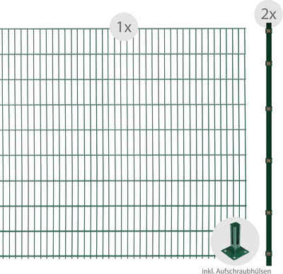 Arvotec Doppelstabmattenzaun ESSENTIAL 183 zum Aufschrauben, (Set), Zaunhöhe 183 cm, Zaunlänge 2 - 60 m