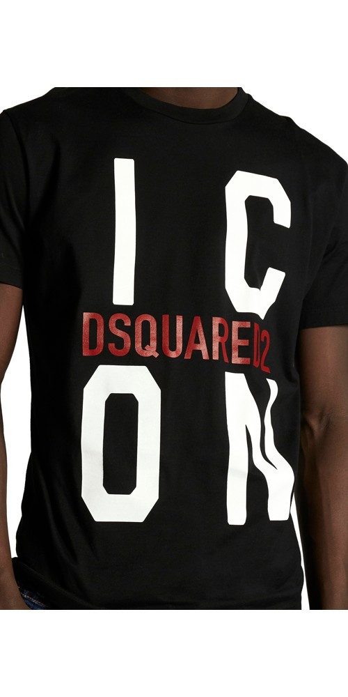 Dsquared2 Print-Shirt Dsquared2 ICON T-Shirt Schwarz günstig online kaufen