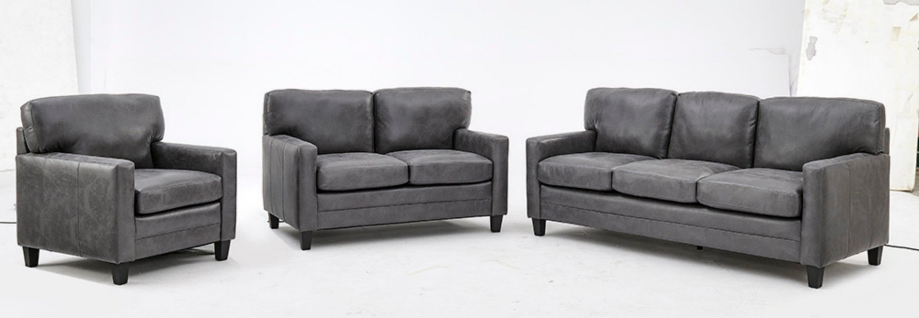 Happy Home Sofa Couchgarnitur 3tlg. Sofaset 3-2-1-Sitzer Sitzgruppe für Wohnzimmer