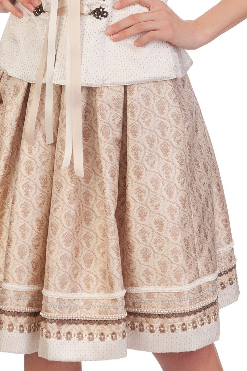 KRÜGER COLLECTION Trachtenrock Trachten Zweiteiler - LAINA - creme