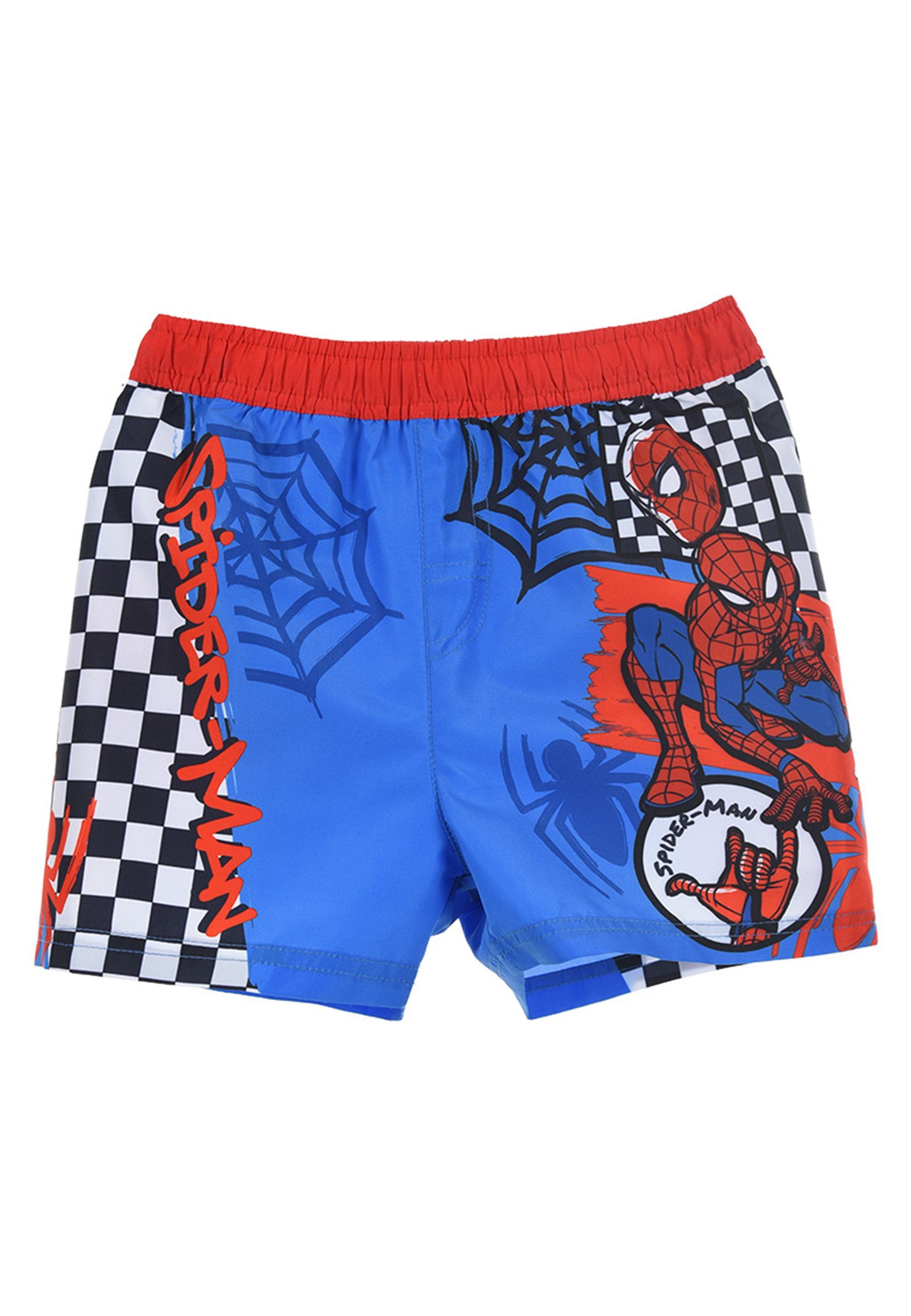 Spiderman Badeshorts Marvel Jungen Kinder Badehose Bermuda-Shorts Badepants Blau