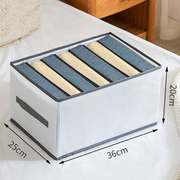 Welikera Aufbewahrungskorb Aufbewahrungsbox, 7-fach faltbare Schublade Aufbewahrungsbox (6 St)
