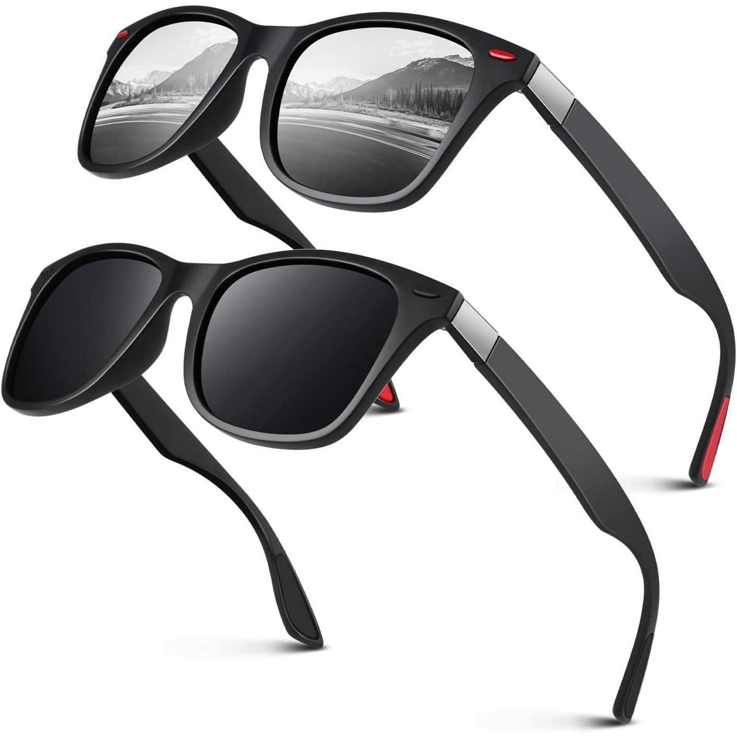LuxusKollektion Retrosonnenbrille Sonnenbrille Matt Schwarz Grau & Matt Schwarz Silber Verspiegelt