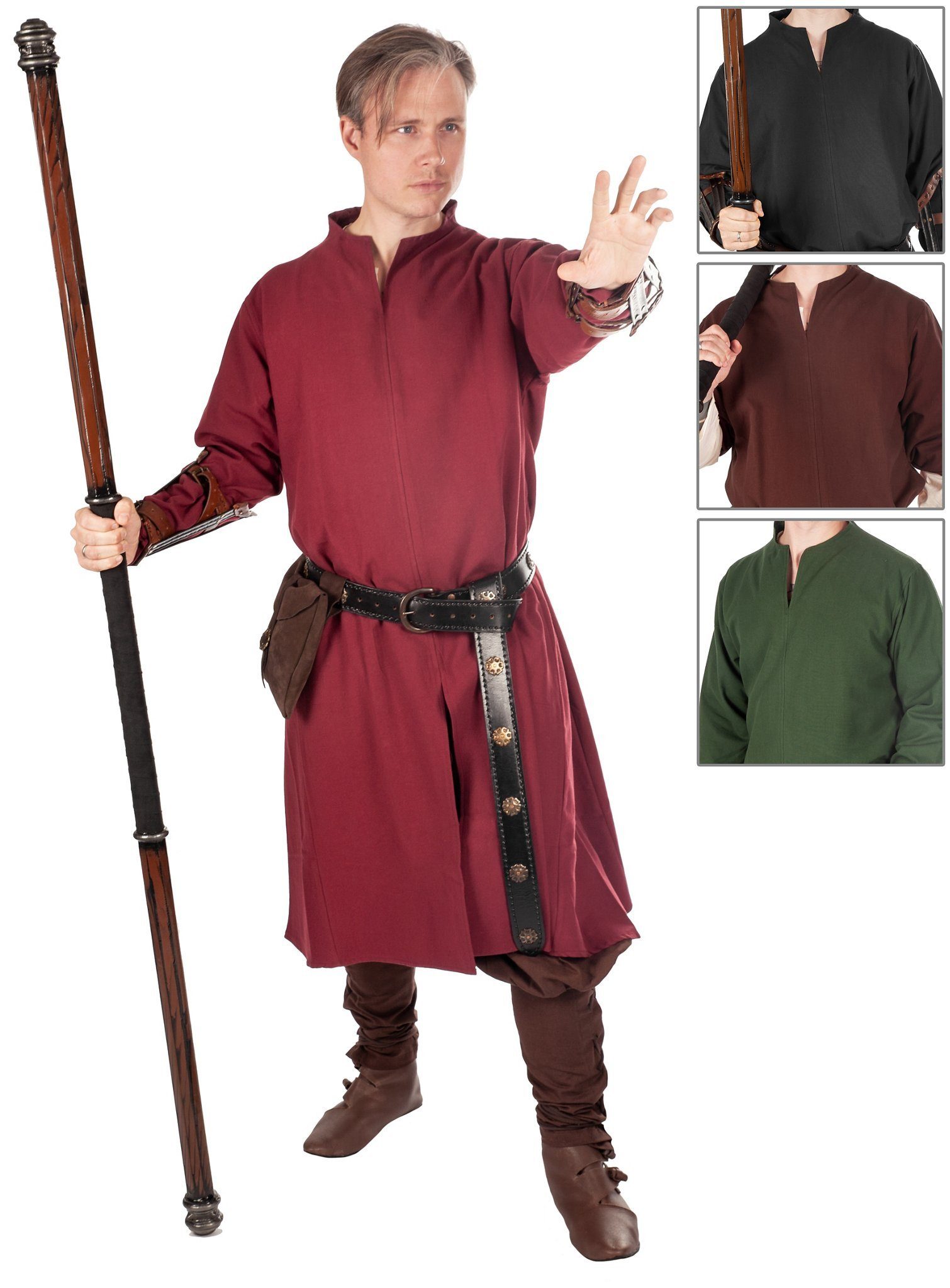 Kostüm Mittelalter Herren Tunika - Ritter Knappe LARP