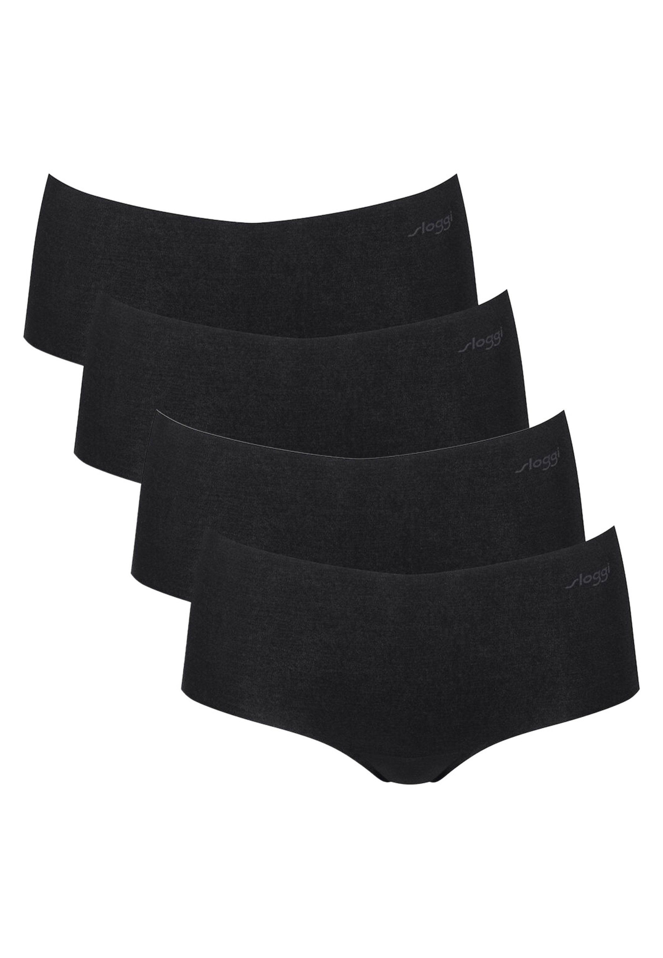 (Spar-Set, - Kleidung Nahtlos - Slip Short 4-St) Pack unter Abzeichnen 2.0 Panty Schwarz Sloggi Kein Modal ZERO 4er
