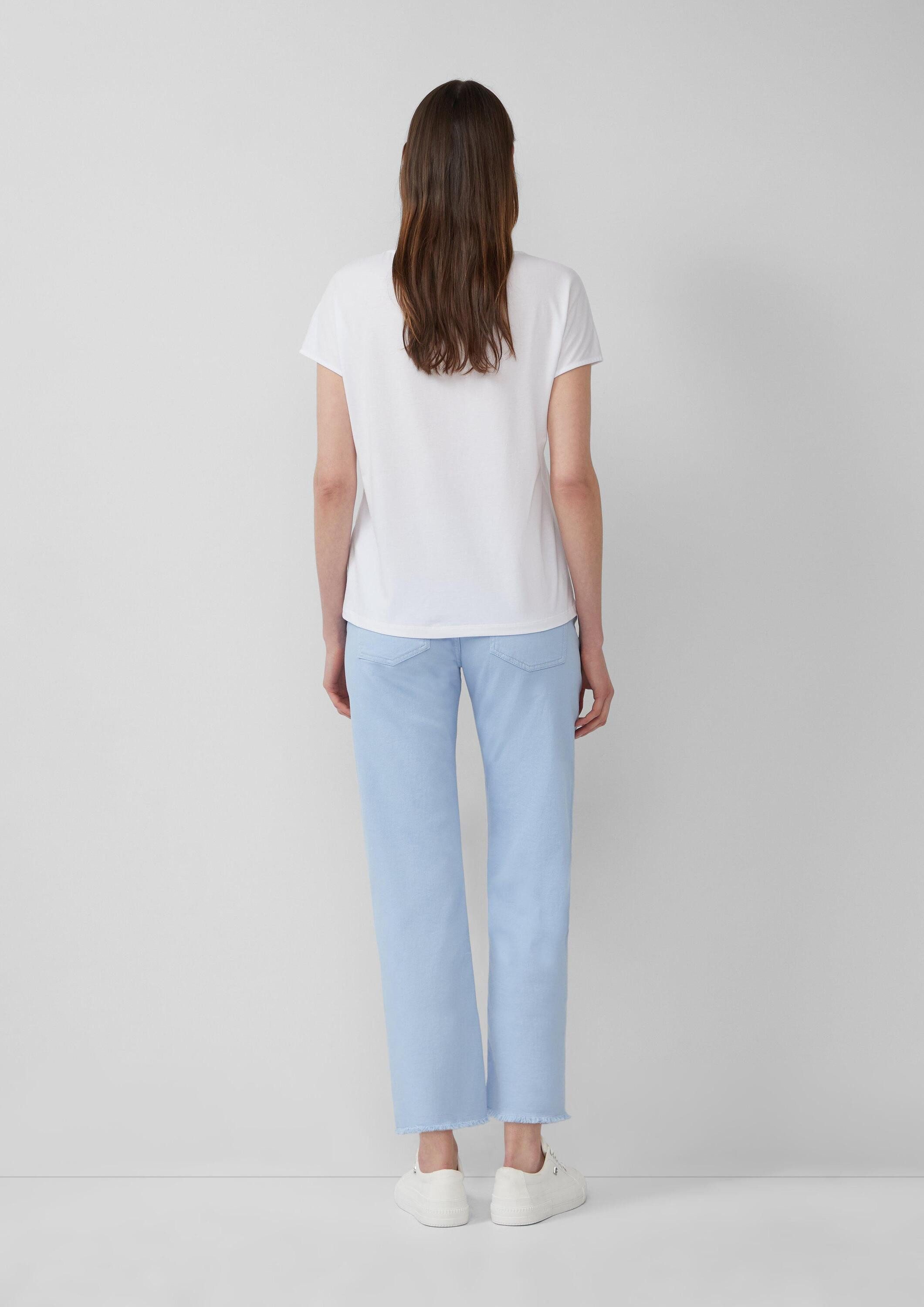 s.Oliver Kurzarmshirt T-Shirt T-Shirt mit Spitze aus Modalmix