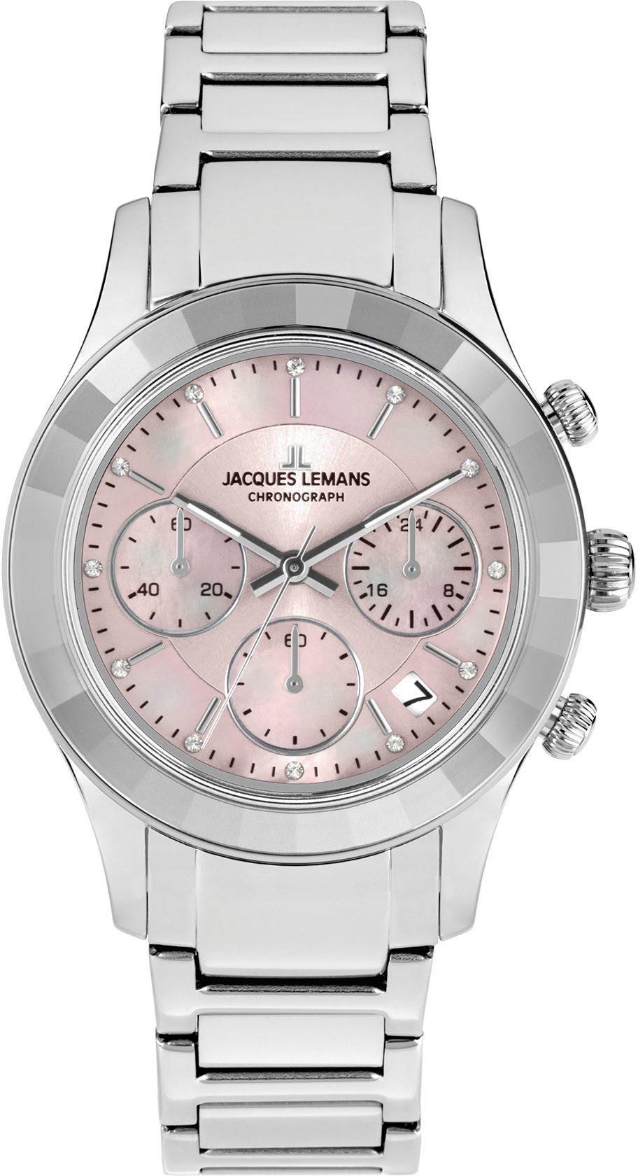 Jacques Lemans Chronograph Venice 1-2151L, Armbanduhr, Damenuhr, Edelstahla günstig online kaufen