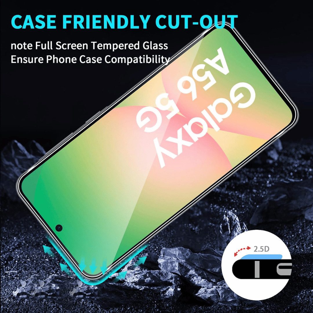 SmartUP Smartphone-Hülle + 2X Schutzglas für Samsung Galaxy A56 5G Panzerfolie Display Case 9H 6,7 Zoll, kompletter Rundumschutz