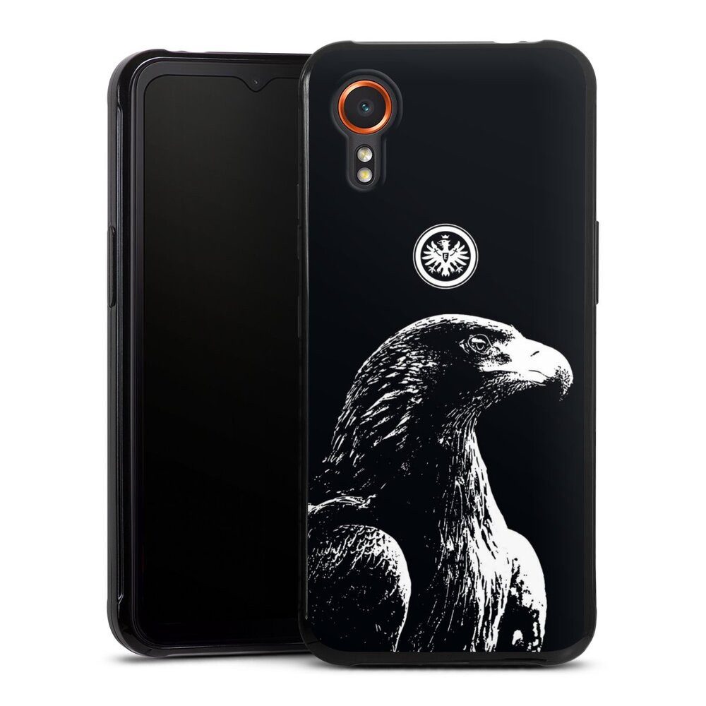 DeinDesign Handyhülle Eintracht Frankfurt Offizielles Lizenzprodukt Attila SGE Attila, Samsung Galaxy Xcover 7 Silikon Hülle Bumper Case Handy Schutzhülle