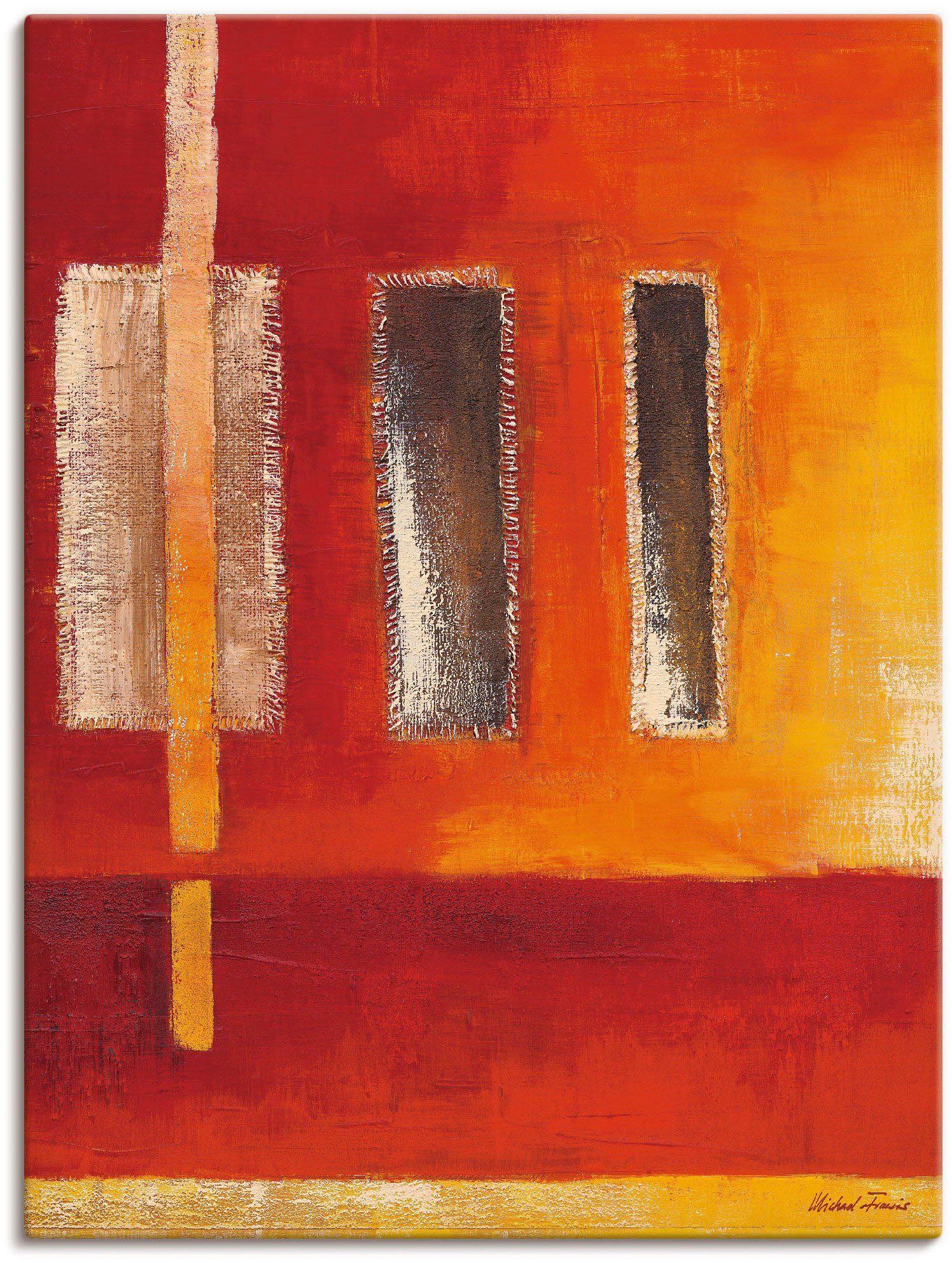 Artland Leinwandbild Felder I - Abstrakt, Muster (1 St), als Leinwandbild in verschied. Größen