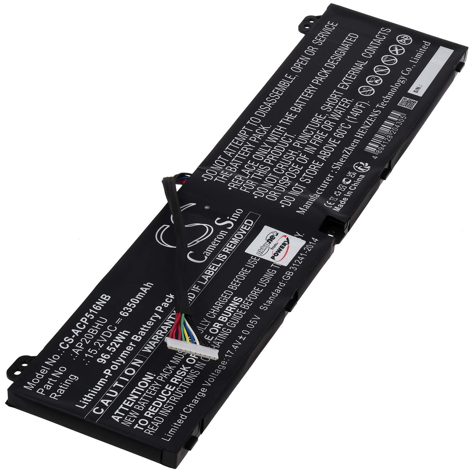 Powery Akku für Acer ConceptD 5 CN516-72G-7577 Laptop-Akku 6350 mAh (15.2 V)
