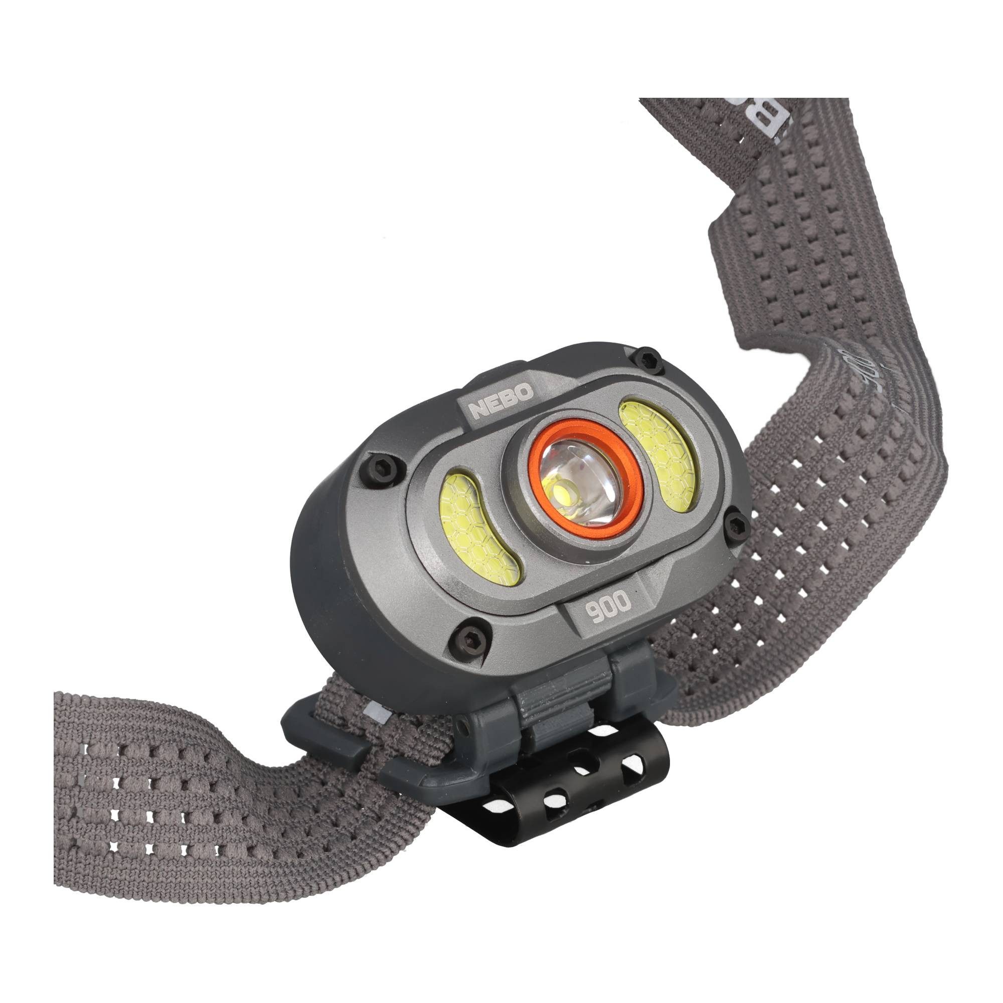 NEBO LED Taschenlampe NEBO MYCRO 900 Stirnlampe, Lithium-Polymer (Li-Po) Akku (3,7V, fest i