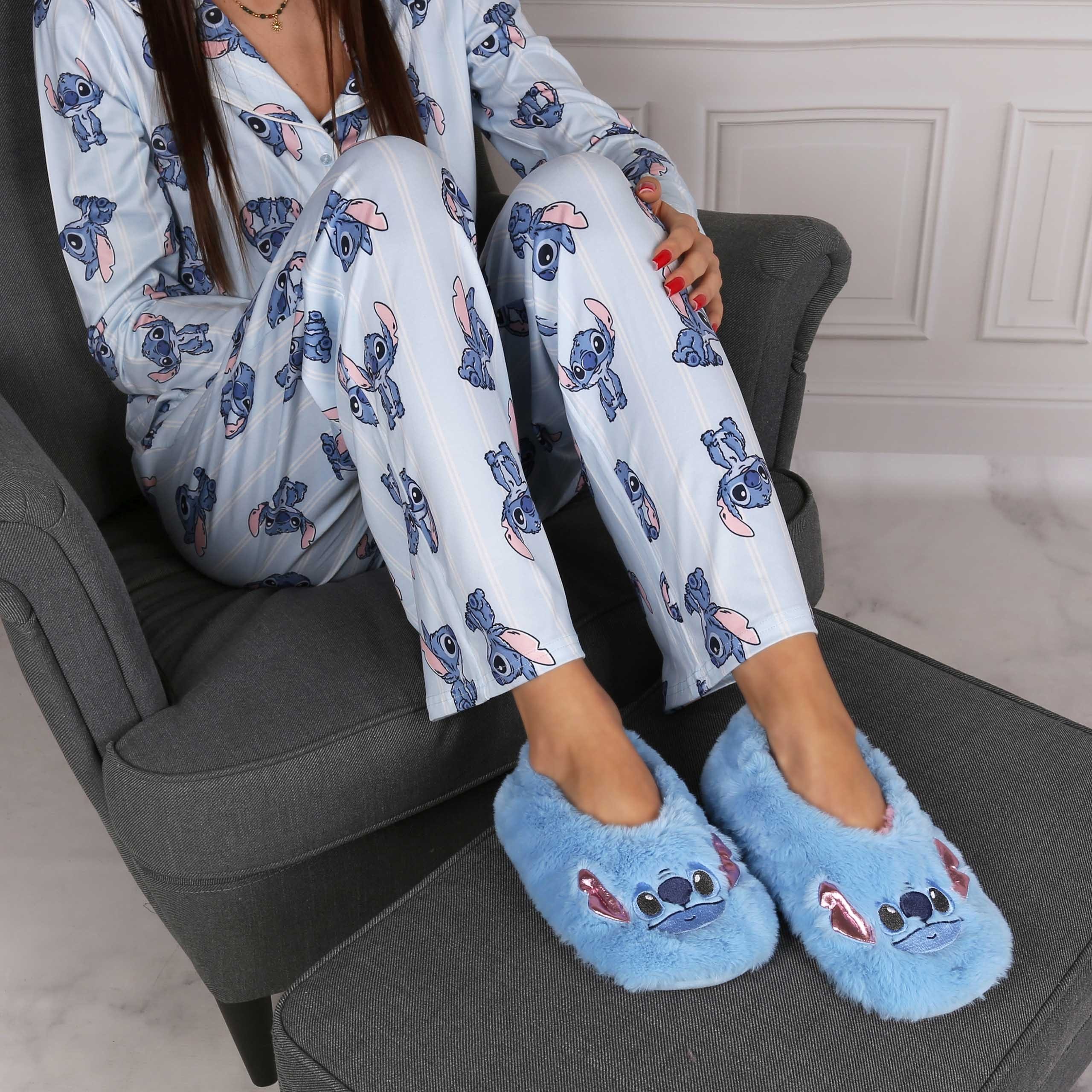 Disney DISNEY Stitch Mädchen Hausschuhe, warm, rutschfest, Hineinschlüpfen Plüsch Hausschuhe