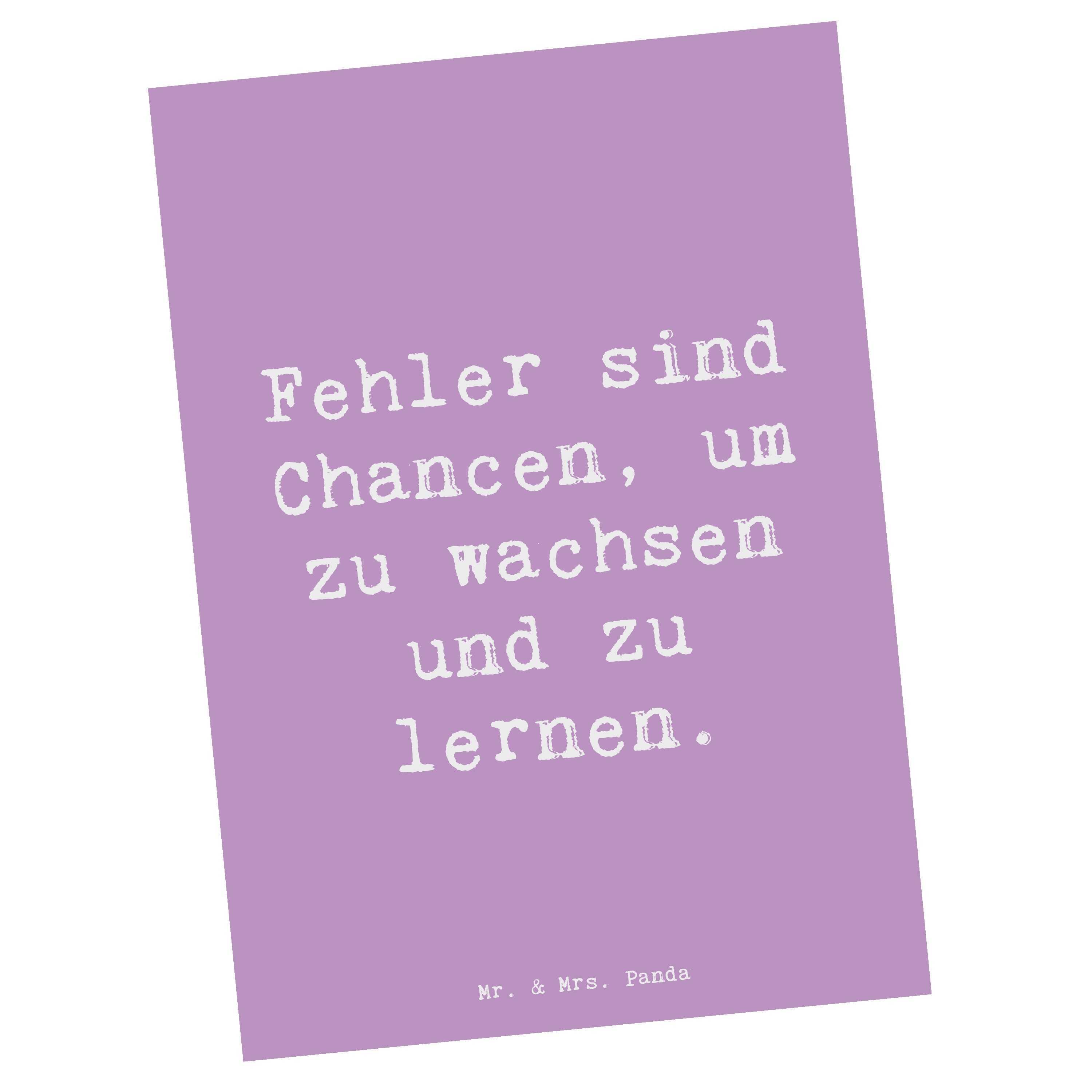 Postkarte Fehler lernen wachsen - Lavendeltraum - Geschenk, positive Einstellun