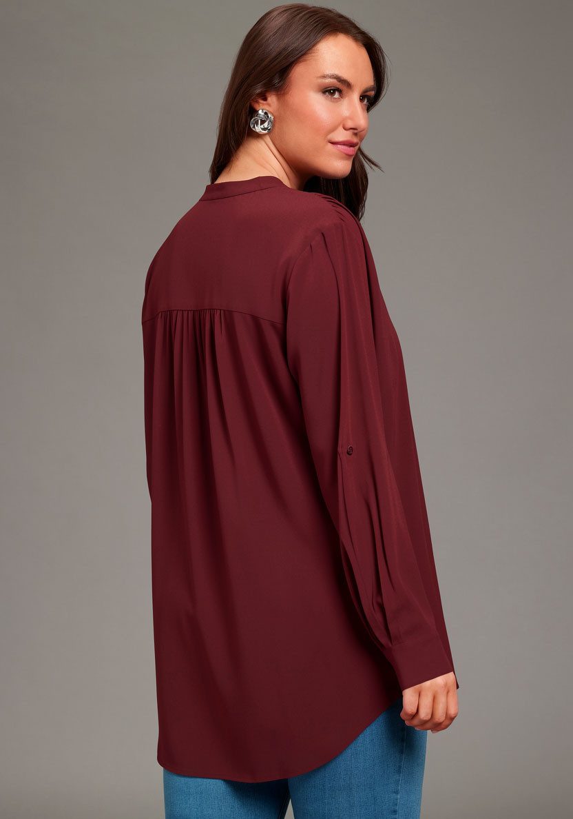 Laura Scott CURVE Longbluse Große Größen im Tunika Stil aus weicher Viskose